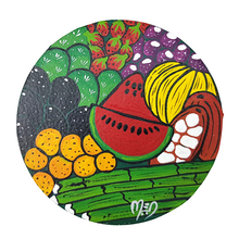 Cargar imagen en el visor de la galería, Espejo redondo chico de papel maché, pintado a mano