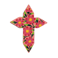 Cargar imagen en el visor de la galería, Cruz chica de papel maché, pintada a mano