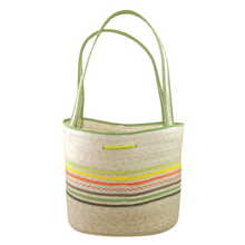 Cargar imagen en el visor de la galería, Bolsa recta de palma hecha en Jarácuaro, Michoacán