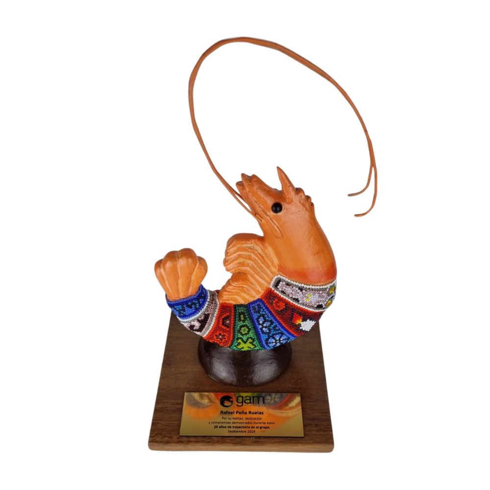 Trofeo Camarón en Arte Wixárika | Pieza de Lujo