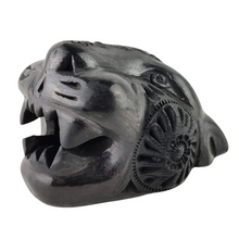 Cargar imagen en el visor de la galería, Cabeza de jaguar elaborado con barro negro, en Oaxaca