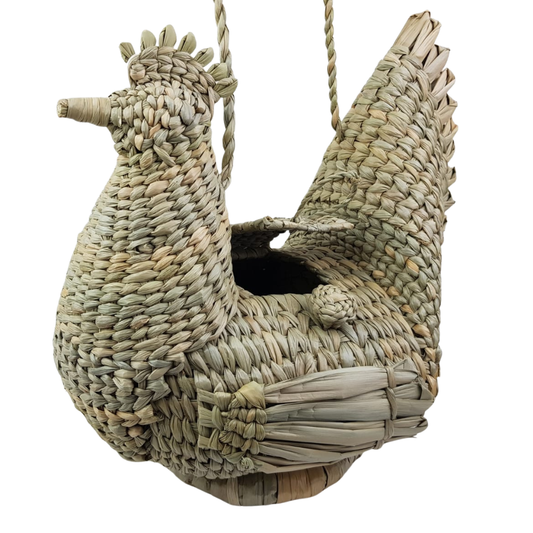 Bolsa gallina tejida a mano con fibra natural de chuspata