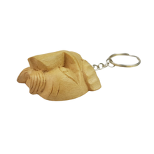 Cargar imagen en el visor de la galería, Llavero mascarita de madera michoacana