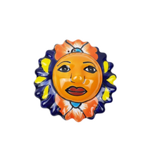 Cargar imagen en el visor de la galería, Sol mini de talavera mexicana de Dolores Hidalgo, Guanajuato