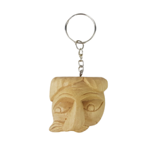 Cargar imagen en el visor de la galería, Llavero mascarita de madera michoacana