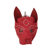 Cargar imagen en el visor de la galería, Monedero de piel con forma de cabeza de perro