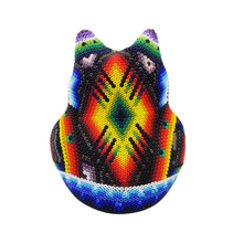 Cargar imagen en el visor de la galería, Búho bola wixárica hecho de papel maché