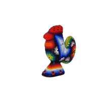 Cargar imagen en el visor de la galería, Gallito decorado con motivos Wixárica