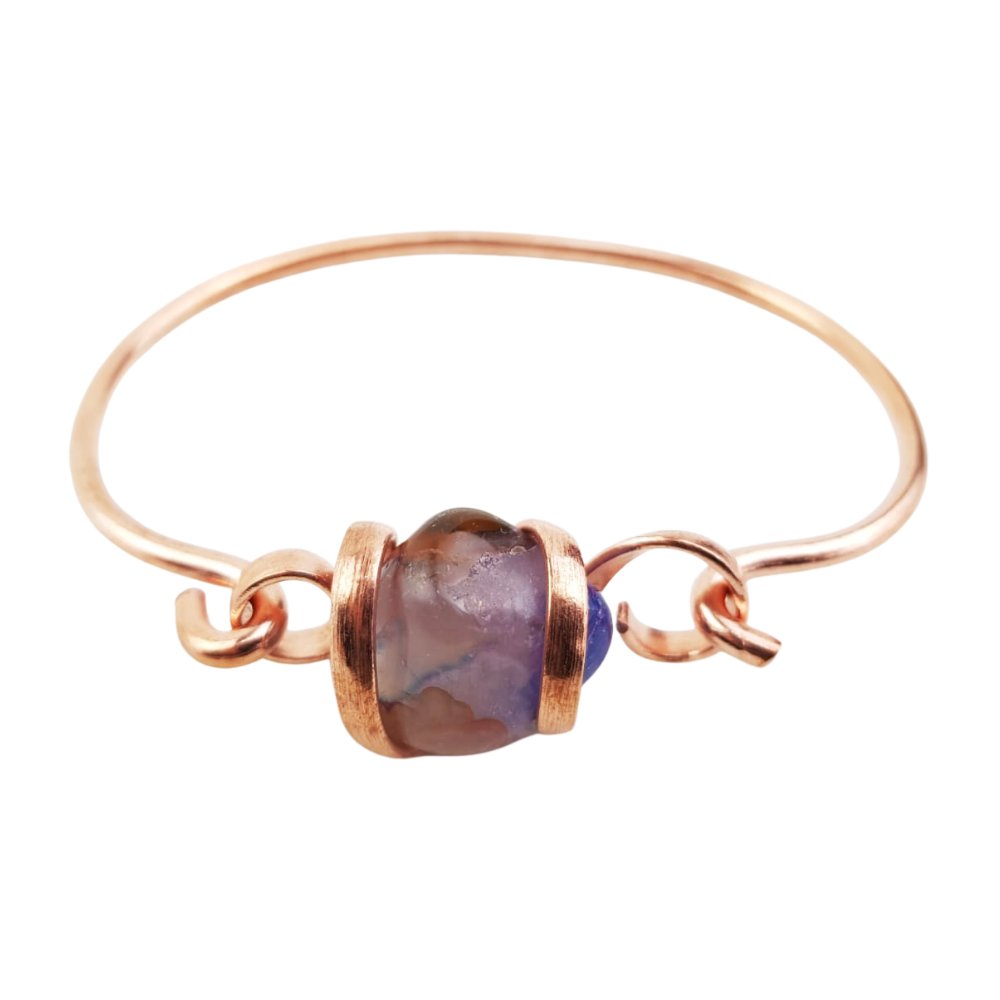 Pulsera de cobre con cuarzo