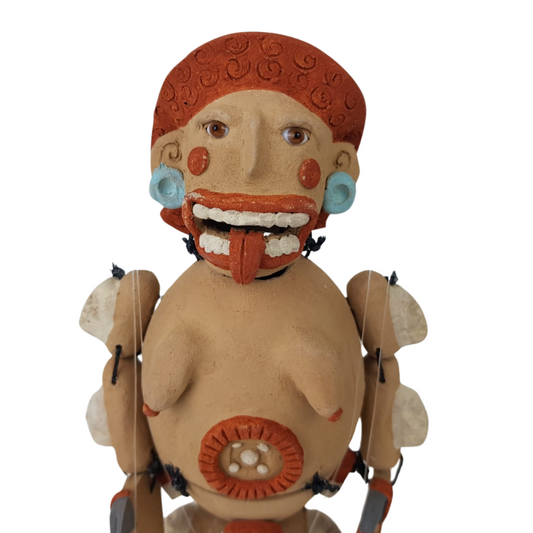 Títere de barro de la diosa prehispánica Tlaltecuhtli, señora de la tierra y devoradora de hombres, deidad Azteca