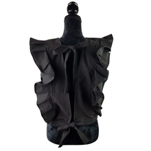 Cargar imagen en el visor de la galería, Blusa de manta con olán, y telar de pedal, sin espalda