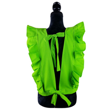 Cargar imagen en el visor de la galería, Blusa de manta con olán, y telar de pedal, sin espalda