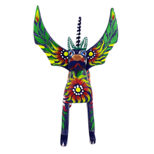 Cargar imagen en el visor de la galería, Alebrije oaxaqueño grande, perro con alas de madera copal