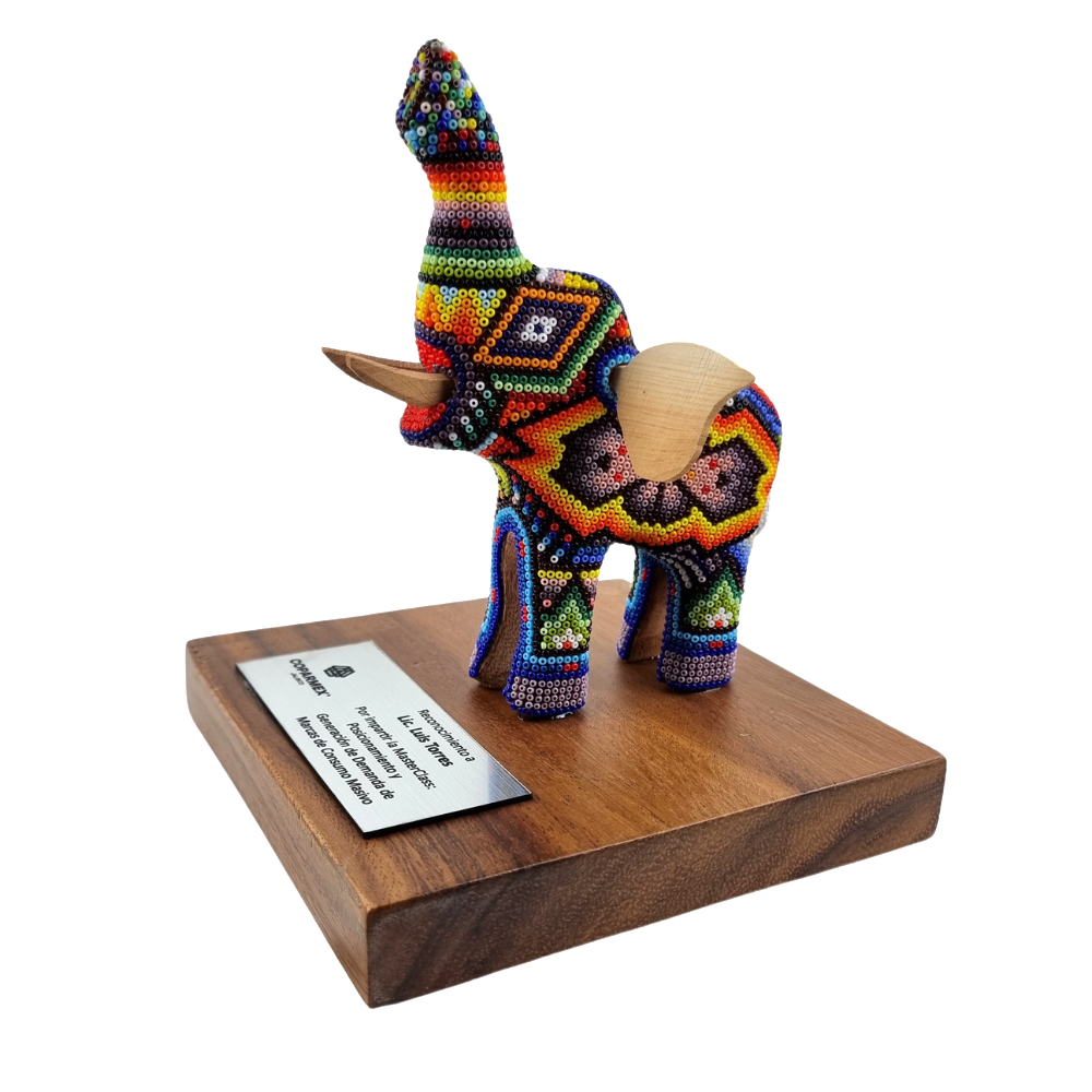 Galardón Elefante en Arte Wixárika | Pieza de Lujo