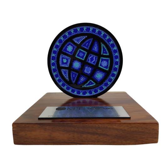 Trofeo Logotipo Empresarial en Arte Wixárika | Pieza de Lujo