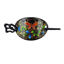 Cargar imagen en el visor de la galería, Chonguera para cabello, hecho en plástico, decorado con mariposas y flores