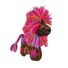 Cargar imagen en el visor de la galería, Animalito de lana, peluche león artesanal bordado a mano en Chiapas