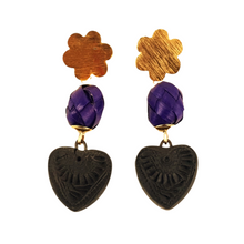 Cargar imagen en el visor de la galería, Aretes de barro negro, Jasiel