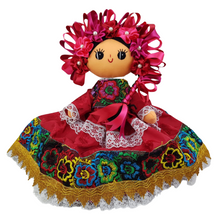 Cargar imagen en el visor de la galería, Muñeca de trapo otomí Lele grande