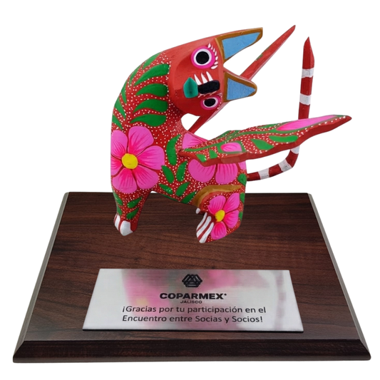 Trofeo Gato Alebrije Talla Madera Zapoteca | Obra de Autor