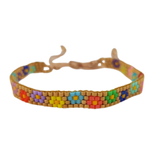 Cargar imagen en el visor de la galería, Pulsera ajustable, elaborada a mano con cristales miyuki