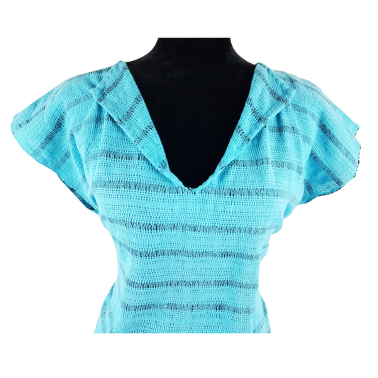 Vestido elaborado en telar de cintura, en Puebla