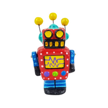 Cargar imagen en el visor de la galería, Robot mini con partes móviles elaborado en barro policromado frío