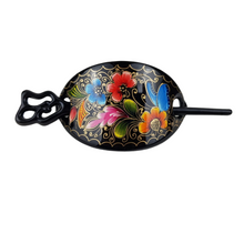 Cargar imagen en el visor de la galería, Chonguera para cabello, hecho en plástico, decorado con mariposas y flores