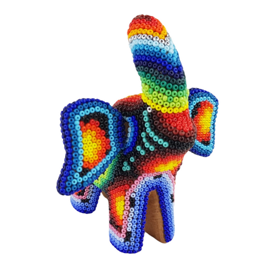 Elefante mini decorado con motivos wixárica