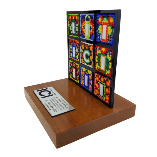 Premio Logotipo Empresarial en Arte Wixárika | Pieza de Lujo