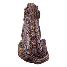 Cargar imagen en el visor de la galería, León grande sentado, decorado con motivos wixárika