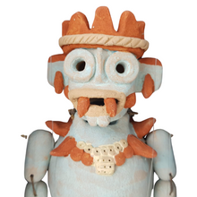 Cargar imagen en el visor de la galería, Títere de barro del dios prehispánico de la lluvia Tlaloc, deidad Azteca