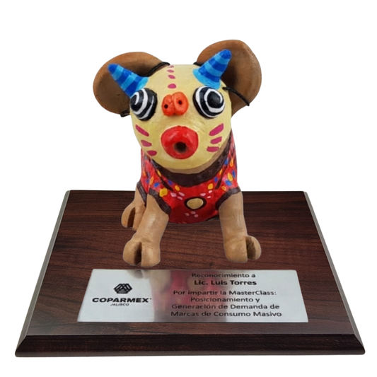 Trofeo Cerdito Barro Policromado Jal. | Tradición Mexicana