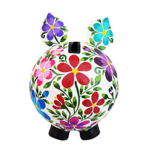 Cargar imagen en el visor de la galería, Cerditos alcancía de papel maché, pintados a mano