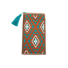 Cargar imagen en el visor de la galería, Bolsa para lentes de algodón tejida en telar de cintura en Larráinzar