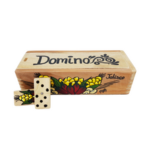 Cargar imagen en el visor de la galería, Dominó de madera, pintado a mano con temas mexicanos