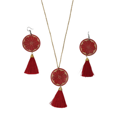 Cargar imagen en el visor de la galería, Juego de bisutería de jícara tallada de Oaxaca