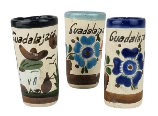 Tequilero Guadalajara de alta temperatura decorado con motivos mexicanos