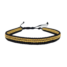 Cargar imagen en el visor de la galería, Pulsera ajustable, elaborada a mano con cristales miyuki