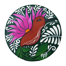 Cargar imagen en el visor de la galería, Espejo redondo chico de papel maché, pintado a mano