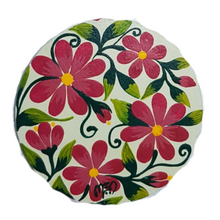 Cargar imagen en el visor de la galería, Espejo redondo chico de papel maché, pintado a mano