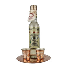 Cargar imagen en el visor de la galería, Juego de mezcal de gusano con mezcaleros de cobre martillado