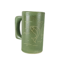 Cargar imagen en el visor de la galería, Taza alta de alta temperatura decorada con patrones lineales