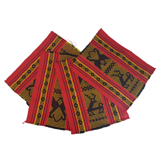 Juego de 4 mantelitos individuales de telar de cintura Jalieza