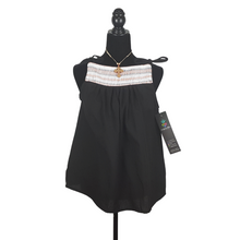 Cargar imagen en el visor de la galería, Blusa de tirantes decorada con textil de telar