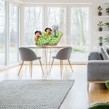 Cargar imagen en el visor de la galería, Maceta sirena mexicana con escamas frutales, figura de barro de Tlaquepaque Jalisco