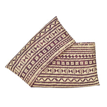 Cargar imagen en el visor de la galería, Cartera de palma tipo clutch teñida con tintes naturales tejida a mano