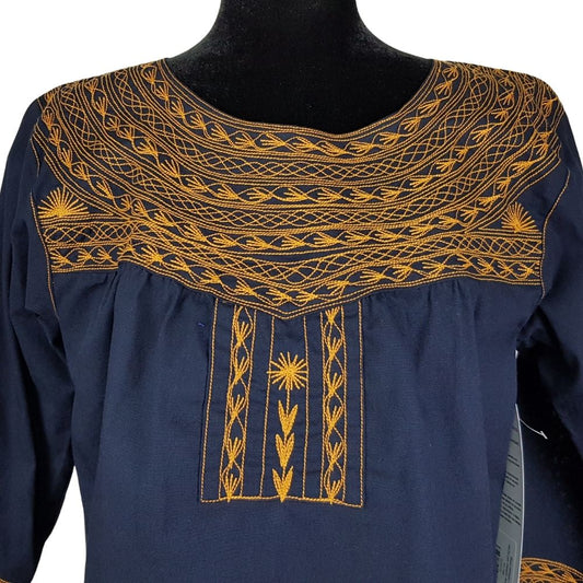 Blusa oaxaqueña de manta de Santa María Alotepec Mixe