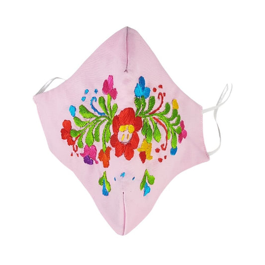 Cubrebocas con bordado San Antonino, elegante, fresco y ligero