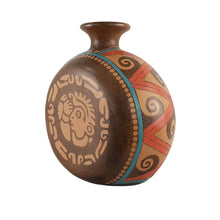 Cargar imagen en el visor de la galería, Tibón decorado con motivos prehispánicos con la técnica de barro al negativo